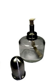 Lampe à alcool en verre