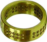 Pavé sur bague d’exercice, laiton, trous pour les pierres de 1.5 mm
