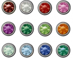 Boutons d'oreilles argentés assorties 12 paires